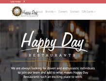 Tablet Screenshot of happydayrestaurants.com
